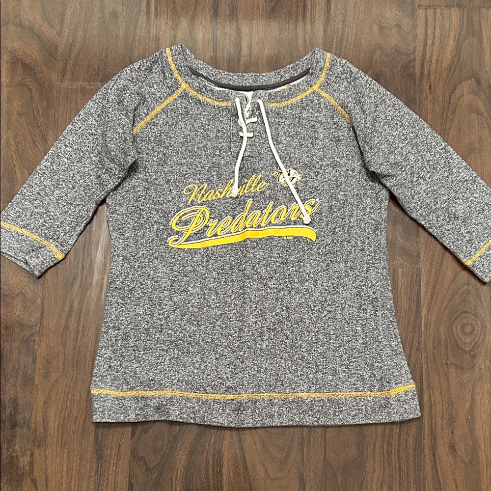 NHL Nashville Predators Long Sleeve Tee Light Weight Sweatshirt